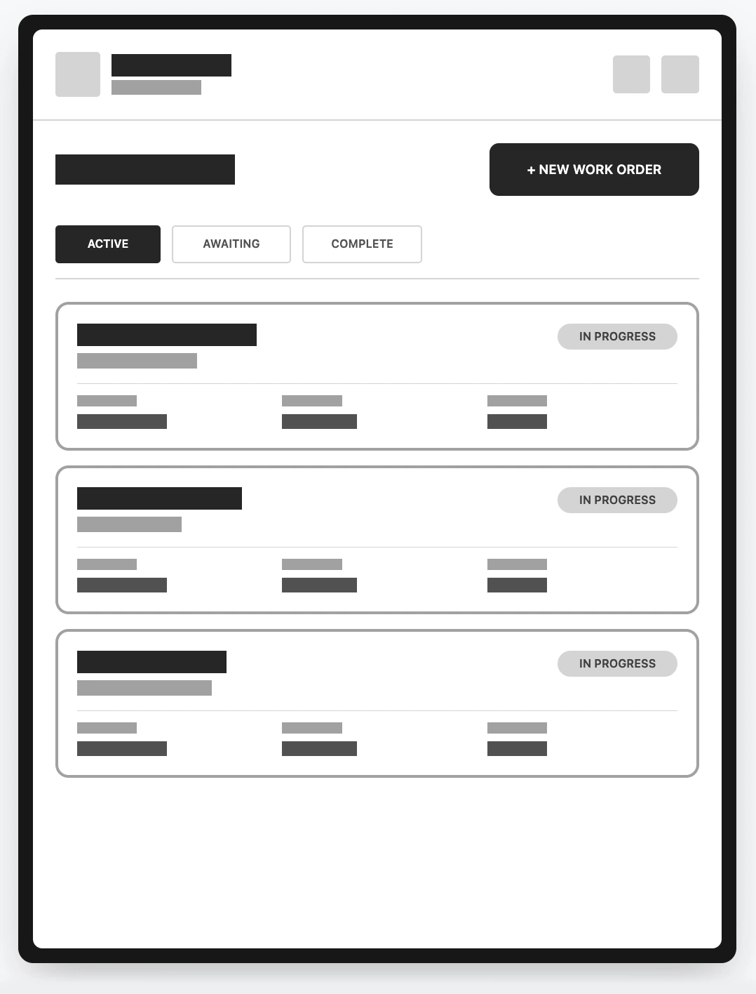 Wireframe — Screen 01 & 02