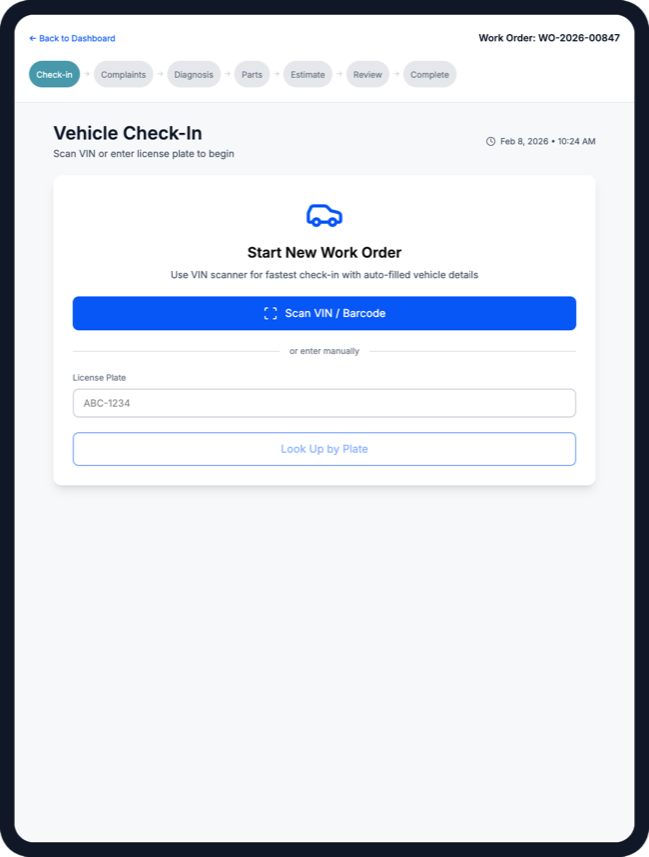 Vehicle Check-in