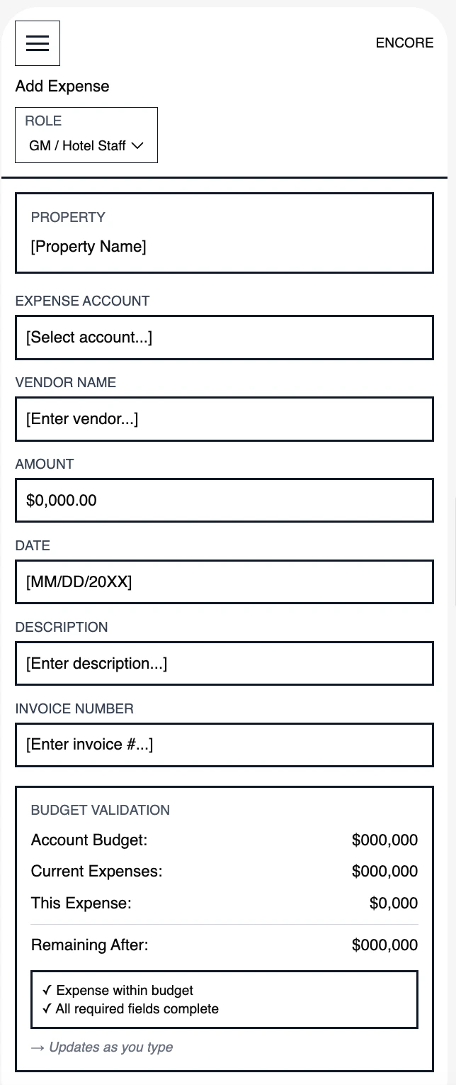 Add Expense - Mobile