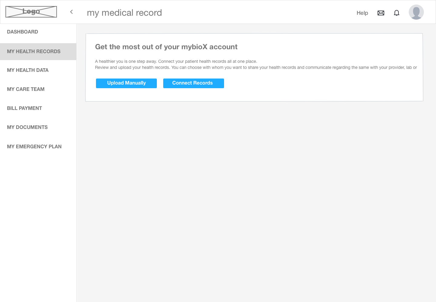 My Medical Records - Landing